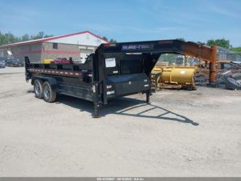  Salvage Sure-trac 16  Gooseneck Dump Traile