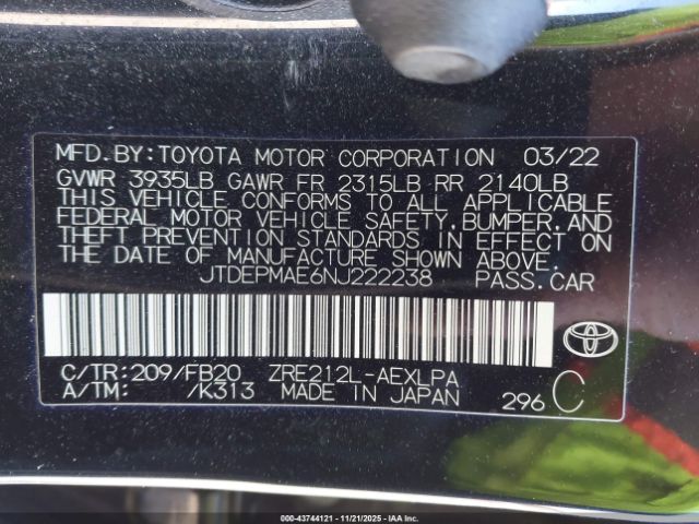 Toyota Corolla Le Image 6