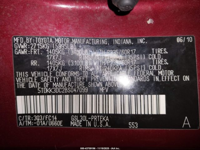 Toyota Sienna Le V6 Image 9