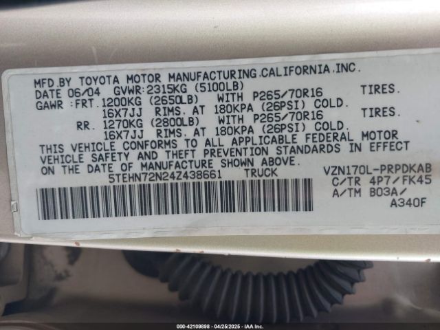 Toyota Tacoma Base V6 Image 13