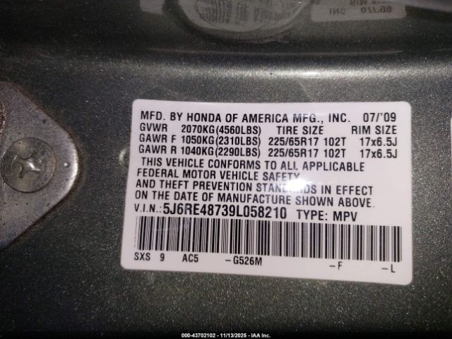 Honda CR-V Ex-l Image 9